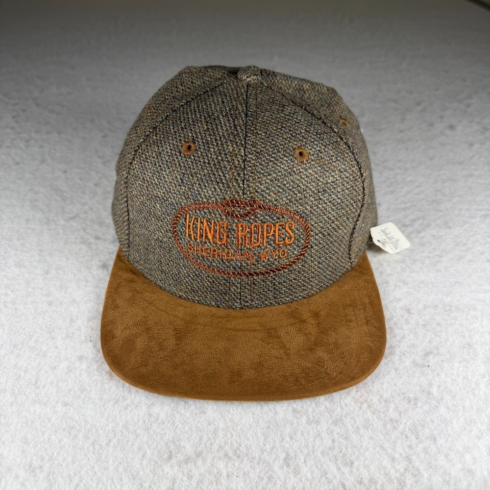 King Ropes Sheridan WYO Hat NWT Imperial Made in USA Brown Tweed Suede Strapback